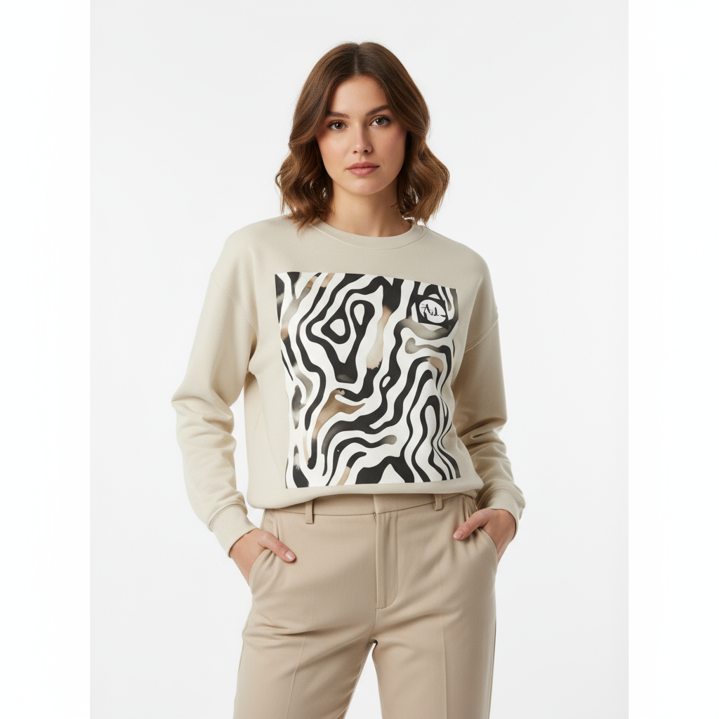 Zebra Print Sweatshirt