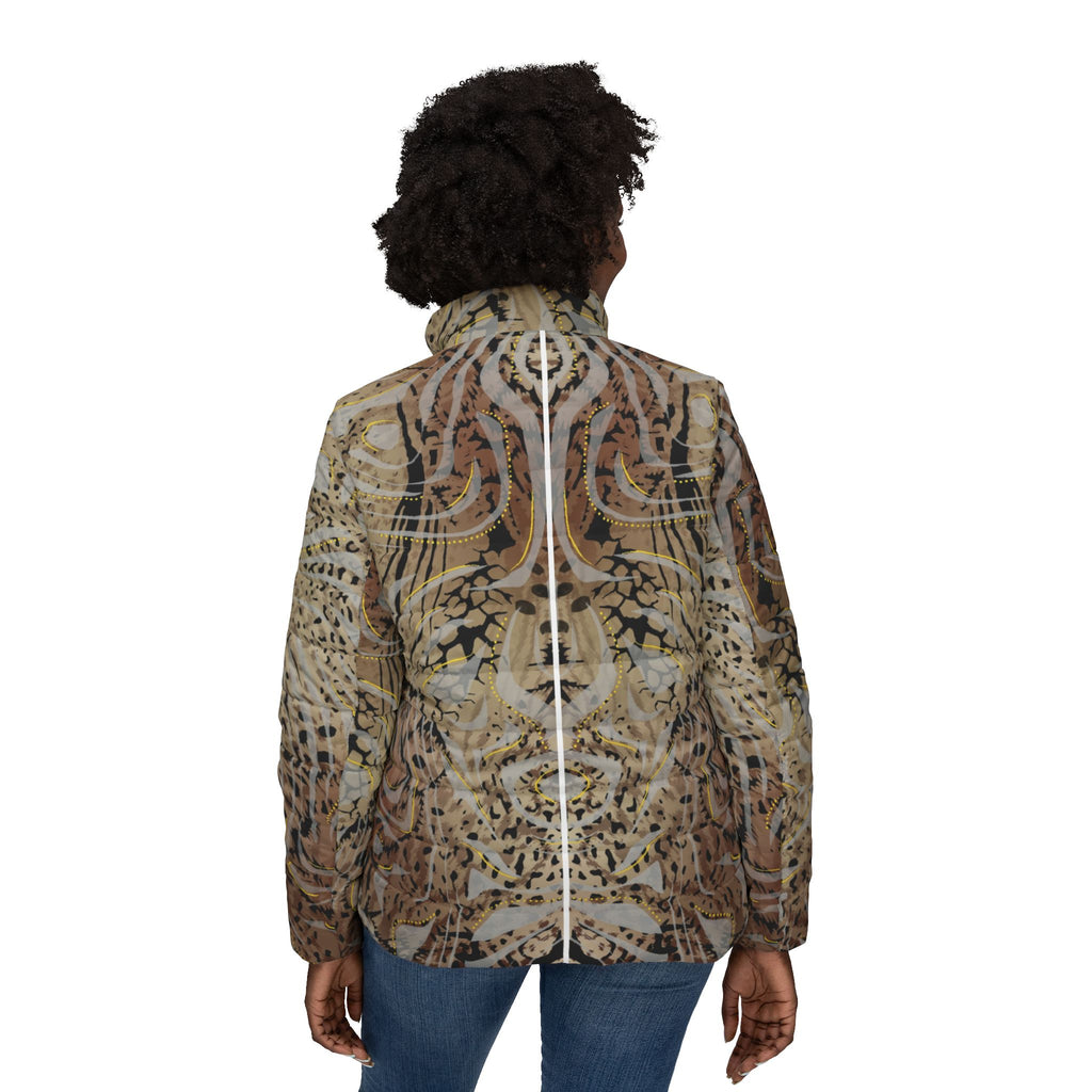 Animal Print Women's Puffer Jacket