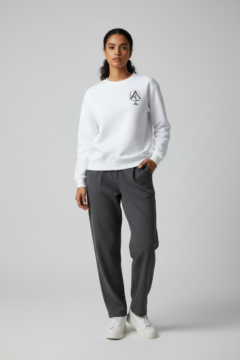 AL Monogram Crewneck Sweatshirt — Women's Monogram Fleece