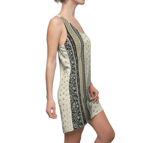 0. Bohemian Racerback Dress, Casual Summer Dress, Beach Cover-Up, Festival Outfit, Vacation Clothing, Everyday Wear